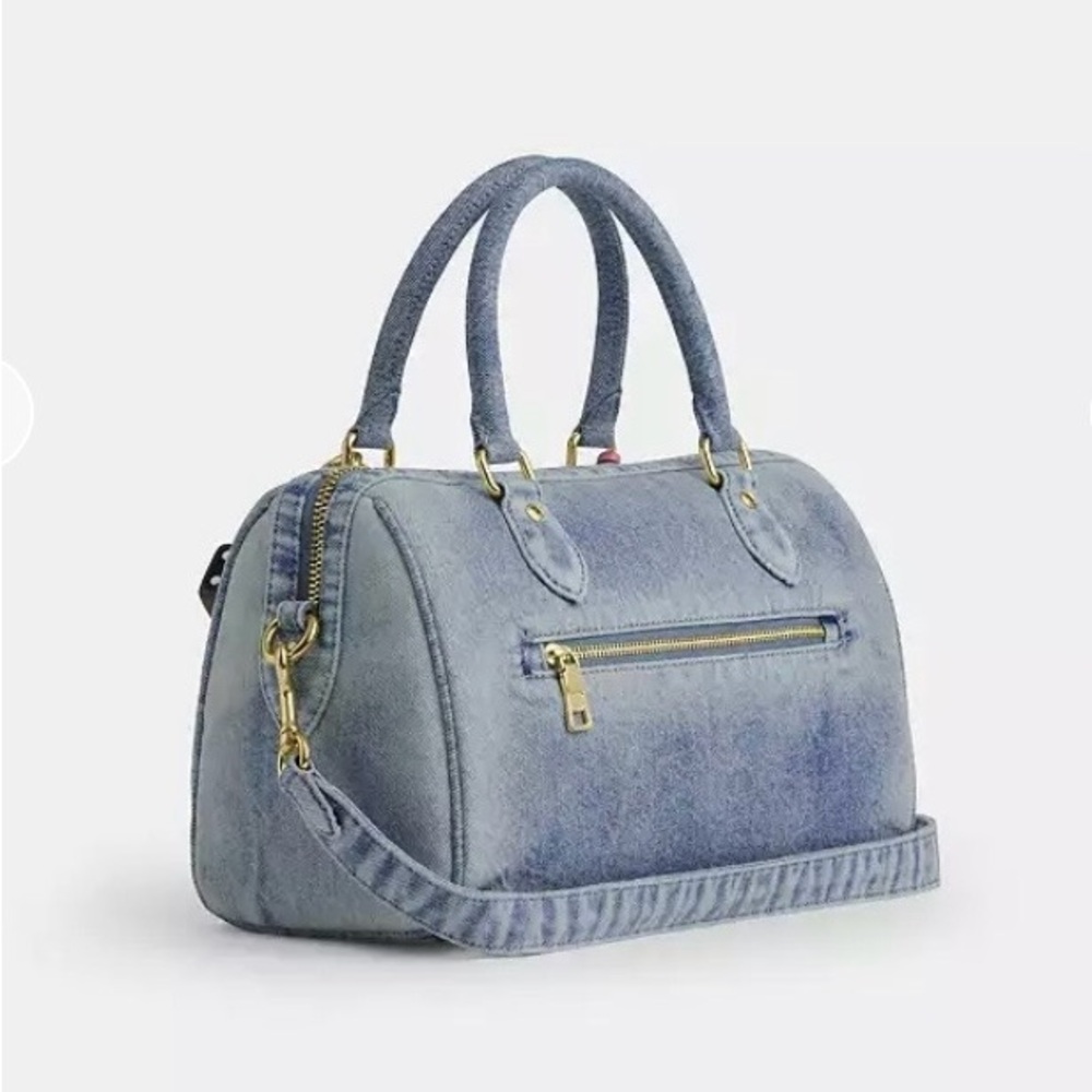 Rowan Satchel Bag
In Loved Denim With Charms - Picture 4 of 5